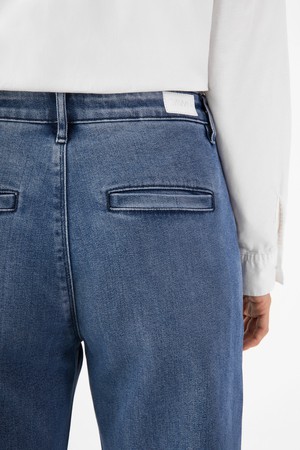 GLOW Flared Soft Tencel - Denim Chino - Medium Blue from DAWN Denim