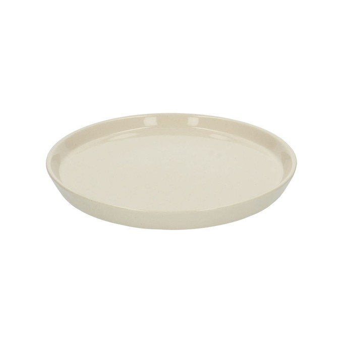 Dinerbord, steengoed, beige, spikkel, Ø 25 cm from Dille & Kamille