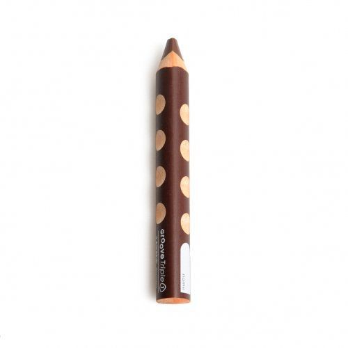 Kleurpotlood 3 in 1, ergonomische grip, bruin from Dille & Kamille