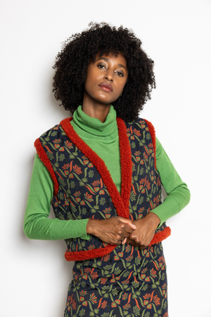 Lucia Wool Gilet | Green Orange from Elements of Freedom