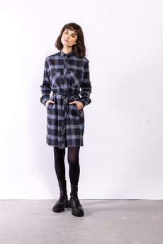 Anna Dress | Light Blue Checked via Elements of Freedom