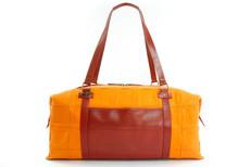 Weekend Bag | Leather & Fire-hose via Elvis & Kresse