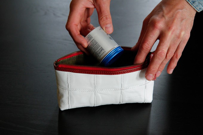 Toiletry Pouch | Leather & Fire-hose from Elvis & Kresse