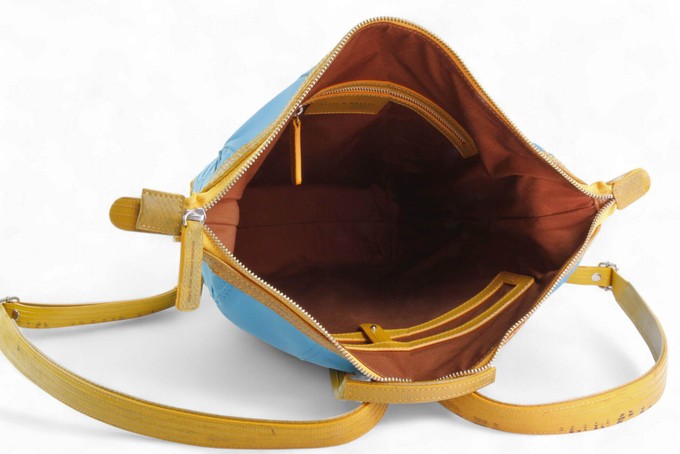 Large Backpack | Leather & Fire-hose from Elvis & Kresse