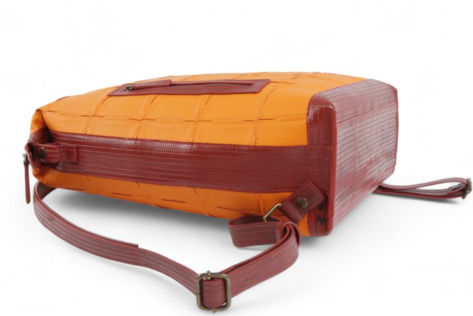 Large Backpack | Leather & Fire-hose from Elvis & Kresse