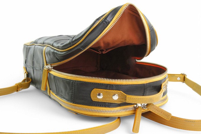 Voyager Backpack | Leather & Fire-hose from Elvis & Kresse