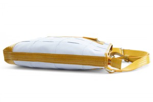 Reporter Bag | Leather & Fire-hose from Elvis & Kresse