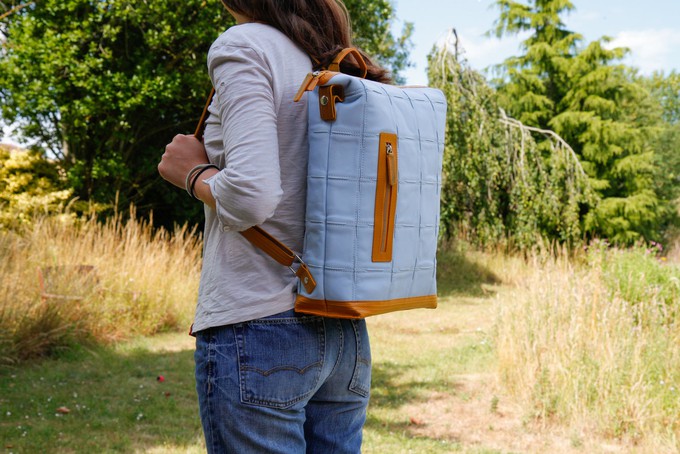 Large Backpack | Leather & Fire-hose from Elvis & Kresse