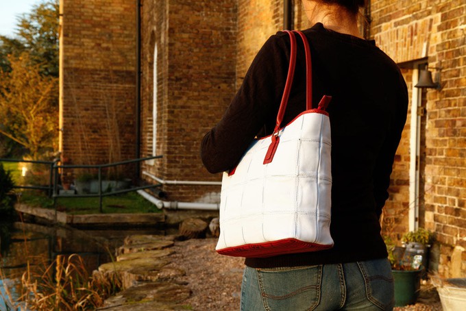 Small Tote | Leather & Fire-hose from Elvis & Kresse