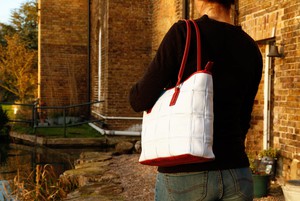 Small Tote | Leather & Fire-hose from Elvis & Kresse