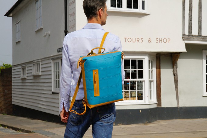 Large Backpack | Leather & Fire-hose from Elvis & Kresse