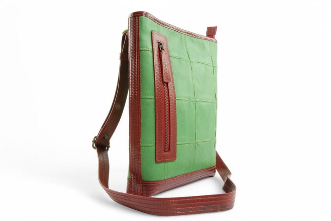 Reporter Bag | Leather & Fire-hose from Elvis & Kresse