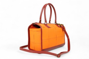 Small Post Bag | Leather & Fire-hose from Elvis & Kresse