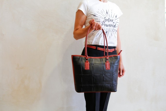 Small Tote | Leather & Fire-hose from Elvis & Kresse