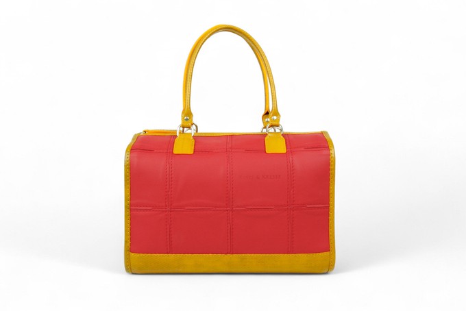 Small Post Bag | Leather & Fire-hose from Elvis & Kresse