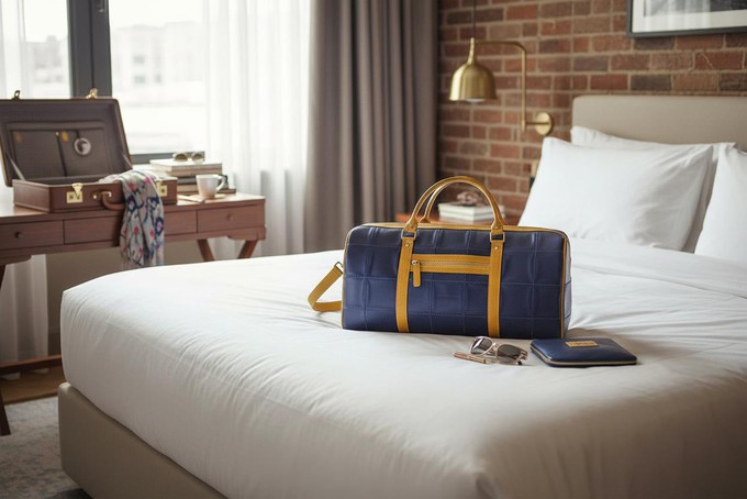 Overnight Bag | Leather & Fire-hose from Elvis & Kresse