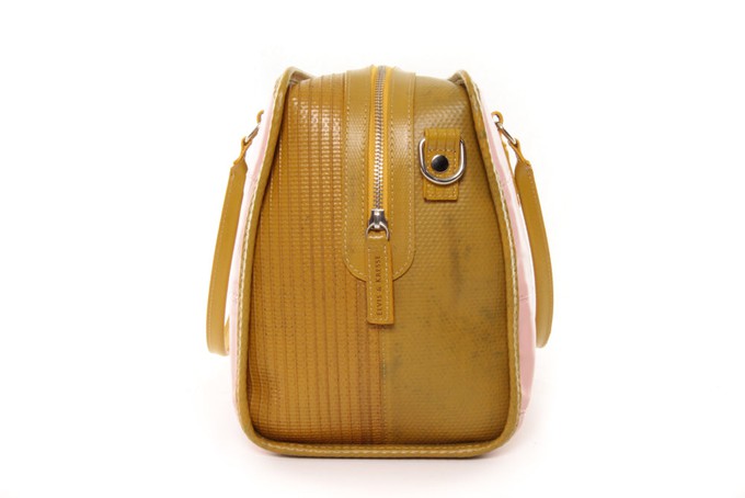 Large Post Bag | Leather & Fire-hose from Elvis & Kresse