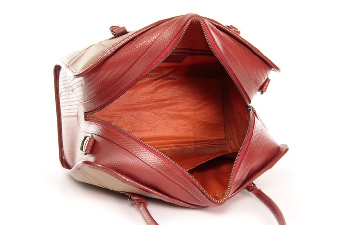Large Post Bag | Leather & Fire-hose from Elvis & Kresse