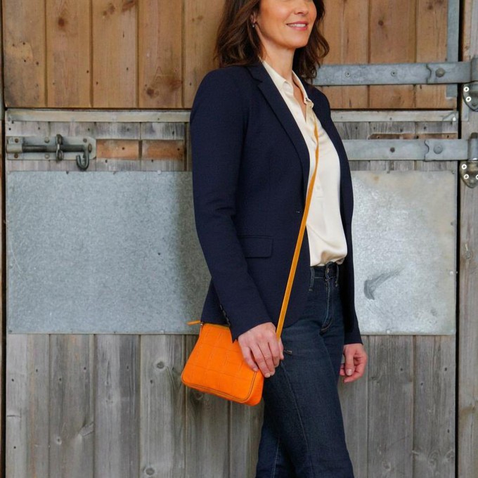 Crossbody Clutch Bag | Leather & Fire-hose from Elvis & Kresse