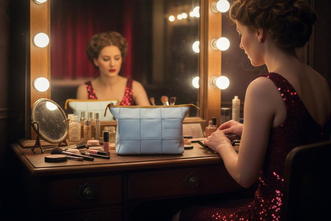 Cosmetics Case / Toiletry Bag | Leather & Fire-hose from Elvis & Kresse