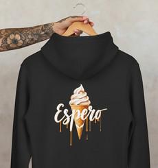 Hoodie Cream Black WMN via espero