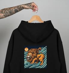 Oversized Hoodie Lion Bun via espero