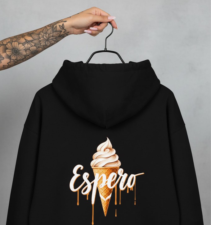 Oversized Hoodie Cream Black from espero