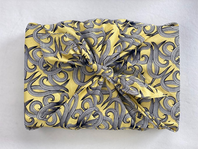 Furoshiki Gift Wrap Sunshine Nouveau Fabric Gift Wrap from FabRap