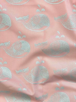 Furoshiki Gift Wrap Blush Whales Fabric Gift Wrap from FabRap