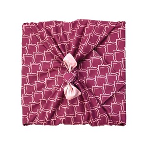 Furoshiki Gift Wrap Blush Whales & Burgundy Arches Fabric Gift Wrap - Double Sided (Reversible) from FabRap