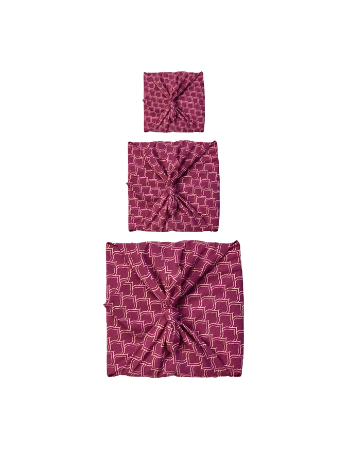 Furoshiki Gift Wrap Maroon Arches Fabric Gift Wrap from FabRap