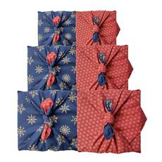 Fabric Gift Wrap Furoshiki Cloth - 3 Pack Double-Sided One Style Bundle via FabRap