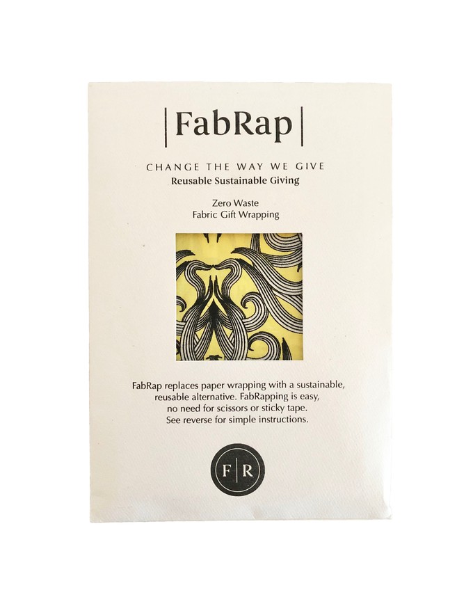 Sunshine Nouveau Fabric Gift Wrap Furoshiki Cloth - Single Sided from FabRap