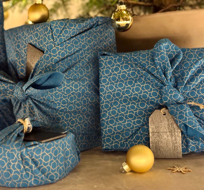 Furoshiki Ocean Fabric Gift Wrap from FabRap