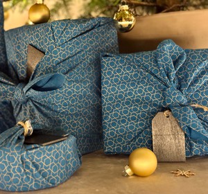 Furoshiki Ocean Fabric Gift Wrap from FabRap