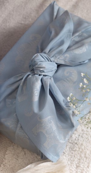 Furoshiki Gift Wrap Sky Elephants Fabric Gift Wrap from FabRap