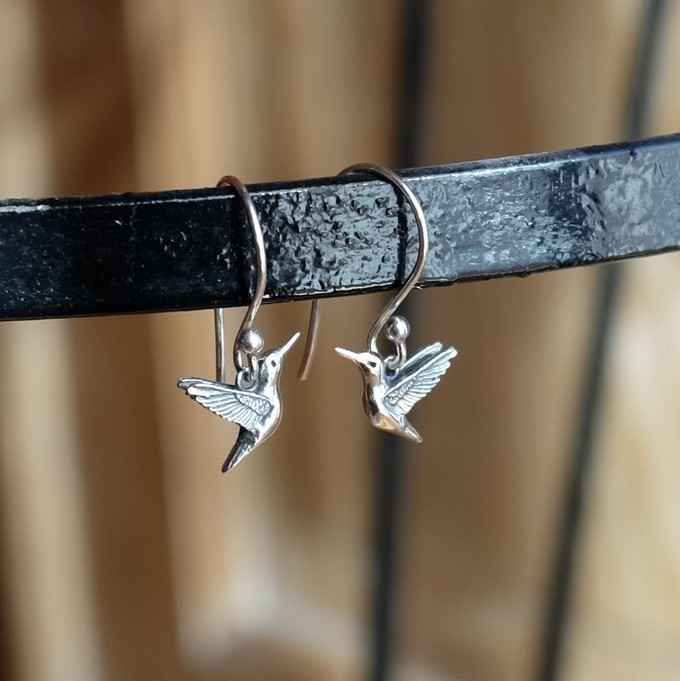 Silver earrings hummingbird (pendants) from Fairy Positron