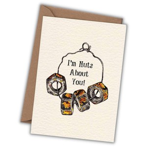 Greeting card nuts "Nuts about you" from Fairy Positron