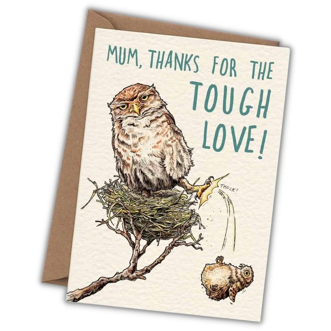 Mother's Day greeting card "Tough love" from Fairy Positron