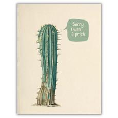 Greeting card cactus "Sorry I was a prick" from Fairy Positron