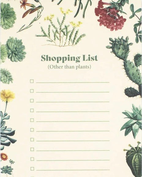 Takenlijst Cactussen - Shopping List (Other Than Plants) from Fairy Positron