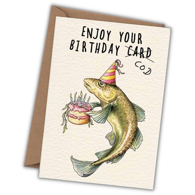 Greeting card cod "Enjoy your birthday cod" from Fairy Positron