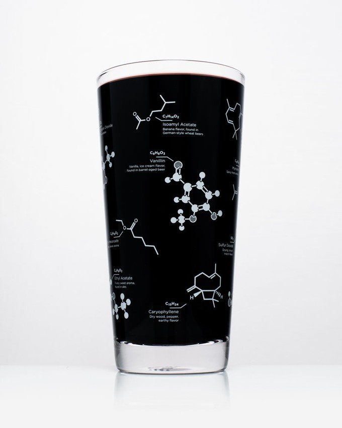 Beer glass "The chemistry of beer" from Fairy Positron