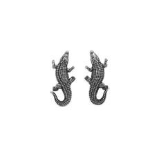 Zilveren oorbellen alligators via Fairy Positron