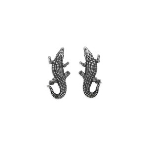 Zilveren oorbellen alligators from Fairy Positron