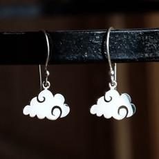 Silver earrings clouds via Fairy Positron