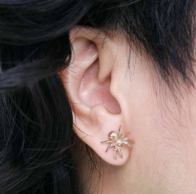 Silver earrings spider from Fairy Positron