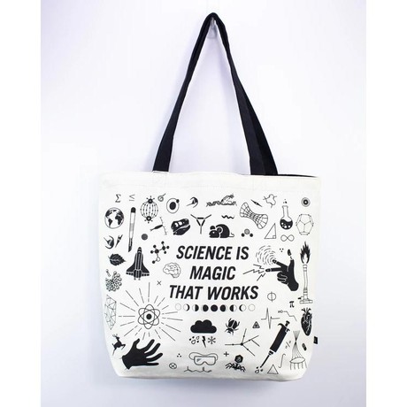 Shoulder bag "Science is magic that works" from Fairy Positron