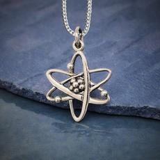 Silver necklace atom via Fairy Positron