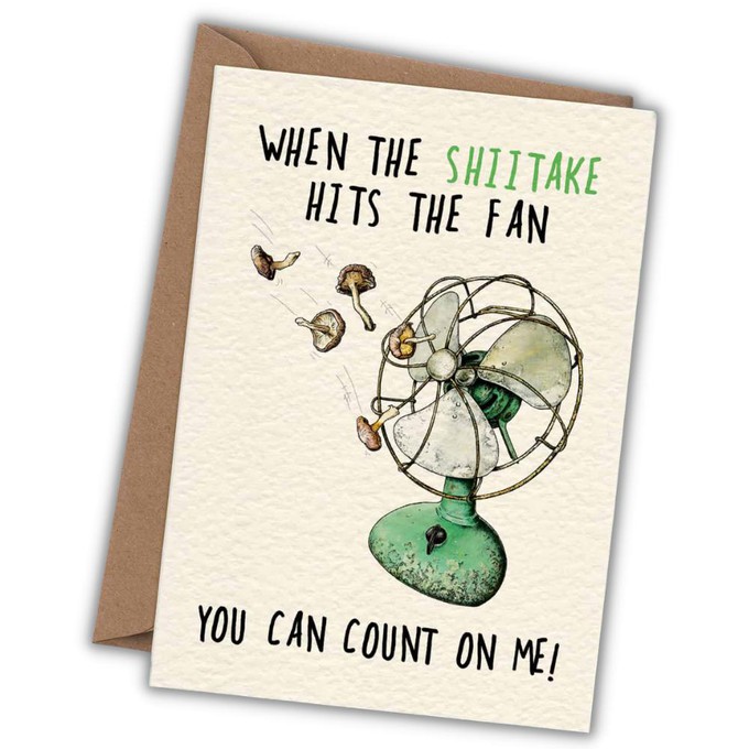 Greeting card shiitake "You can count on me" from Fairy Positron